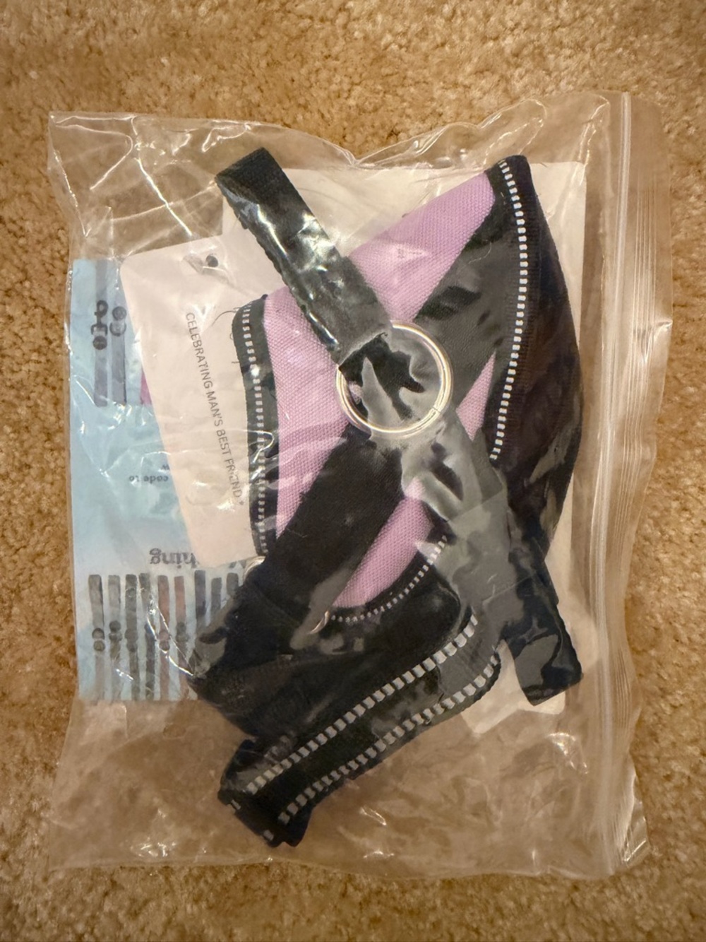 Purple and Black Dog Harness by ShawnCo No-Pull Vest